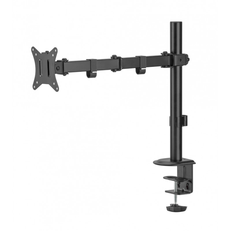 Suport de birou pentru monitor, Nexio, 17-32 inch(43cm-81cm), brat dubla articulatie, reglabil, capacitate sustinere 9KG, Negru "NX-LDT66-C012"