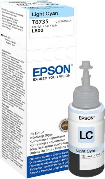 Cartus Cerneala Original Epson Light Cyan, T6735, pentru L800, , (timbru verde 0.15 lei), "C13T67354A"(RAPO)