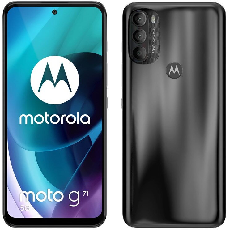 SMARTphone Motorola Moto g71 5G OLED Dual SIM 128/6GB 5000 mAh Iron Black, "PAS20037PL" (timbru verde 0.45 lei)