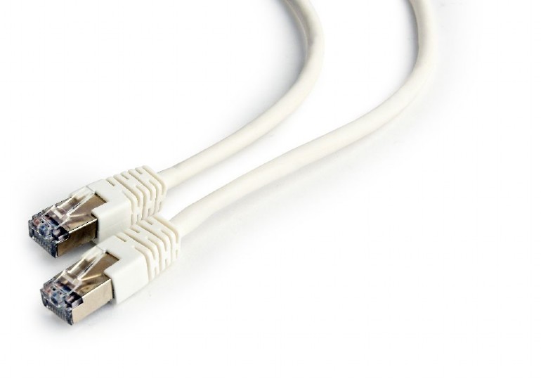 PATCH CORD FTP GEMBIRD Cat6, cupru-aluminiu, 1 m, alb, AWG26, ecranat "PP6-1M/W" (timbru verde 0.08 lei)
