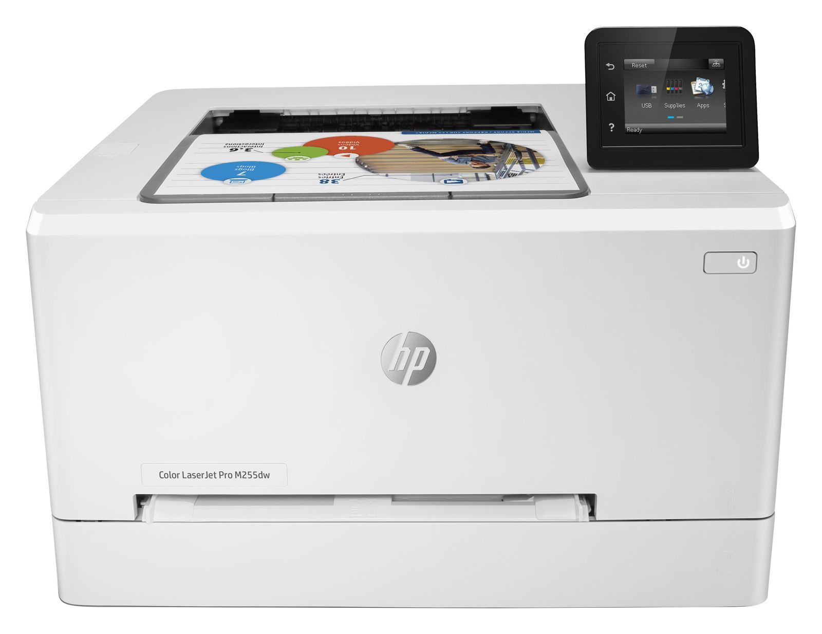 Imprimanta Laser Color HP M255DW, A4, Functii: Impr., Viteza de Printare Monocrom: 21ppm, Viteza de printare color: 21ppm, Conectivitate:USB|Ret|WiFi, Duplex:Da, ADF:Nu "7KW64A" (timbru verde 11 lei)
