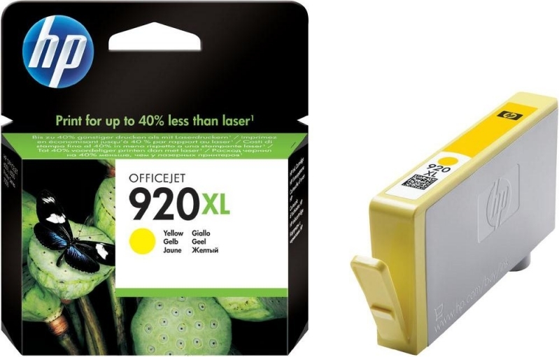 Cartus Cerneala Original HP Yellow, nr.920XL, pentru OfficeJet 6000|6500|7000|7500, , (timbru verde 0.15 lei), "CD974AE"