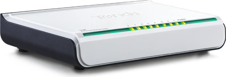 SWITCH Tenda 8 porturi 10/100 Mbps, fanless "S108" (timbru verde 0.8 lei)