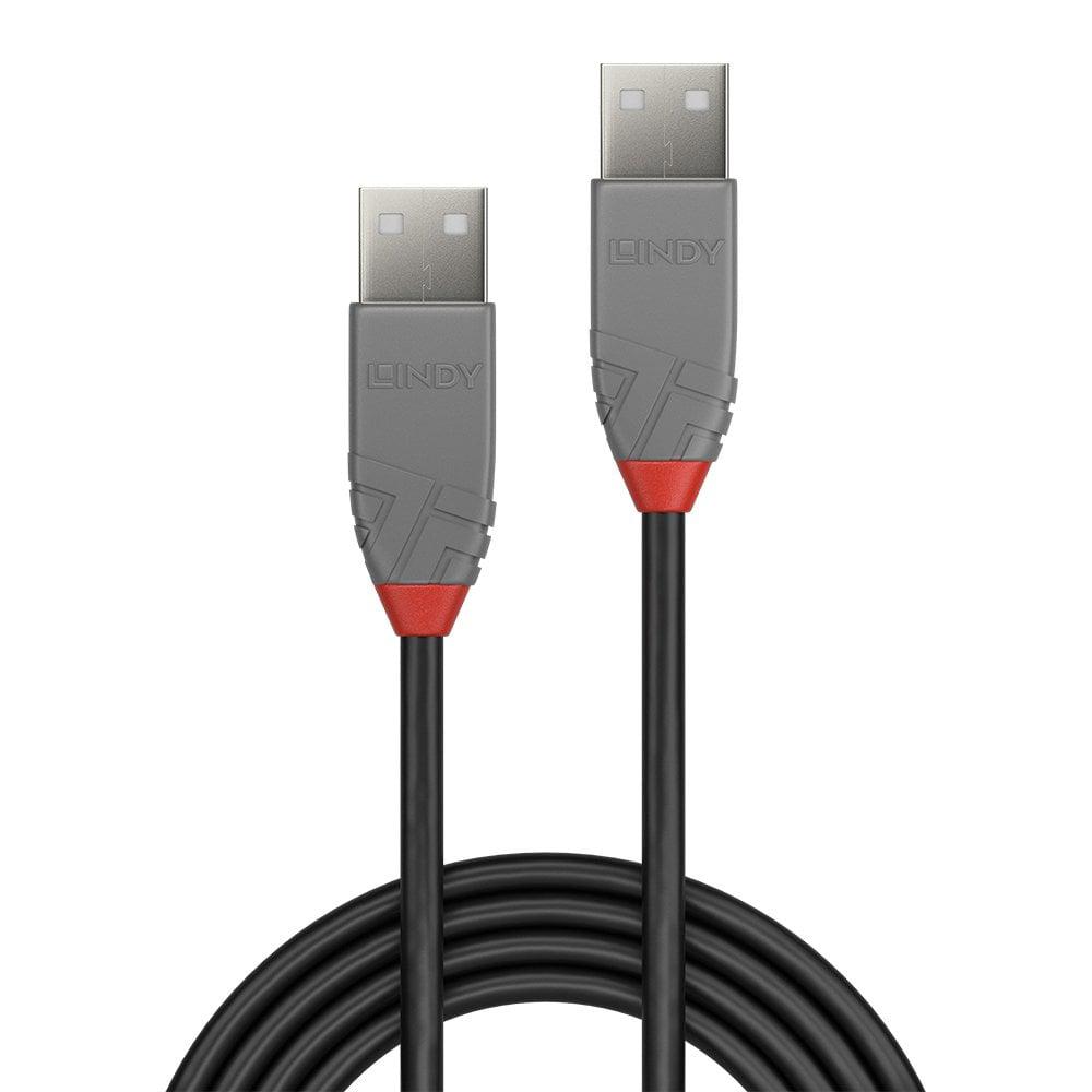 Cablu Lindy 3m USB 2.0 Type A to A, Anth, "LY-36694" (timbru verde 0.18 lei)