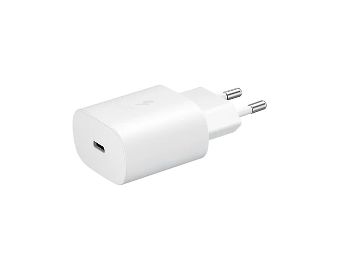 Incarcator retea 220V Samsung, USB Type C, 25W, fast charge, alb, "EP-TA800XWEGWW" (timbru verde 0.18 lei)