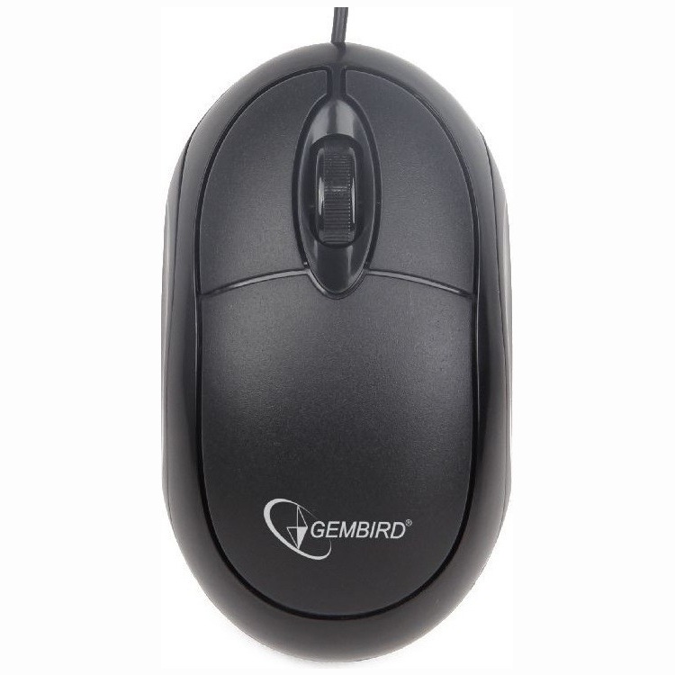 MOUSE GEMBIRD, PC sau NB, cu fir, USB, optic, 1000 dpi, butoane/scroll 3/1, , negru, "MUS-U-01" (timbru verde 0.18 lei)