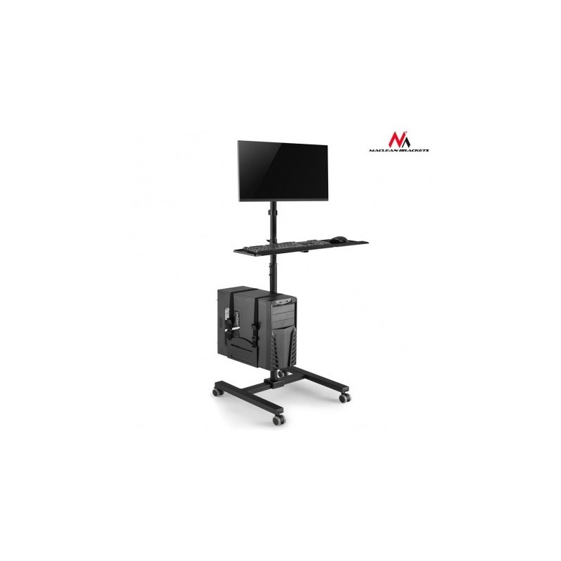 Suport profesional Maclean, statie de lucru computer mobil pe roti, max 17"-32", max 20kg, MC-793 "MC-793"
