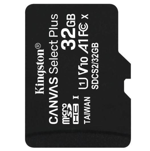 CARD MicroSD KINGSTON, 32 GB, microSDHC, clasa 10, standard UHS-I U1, "SDCS2/32GBSP" (timbru verde 0.03 lei)