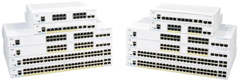 SWITCH CISCO, Gigabit x 24, SFP x 4, managed, rackabil, "CBS350-24T-4G-EU" (timbru verde 2 lei)