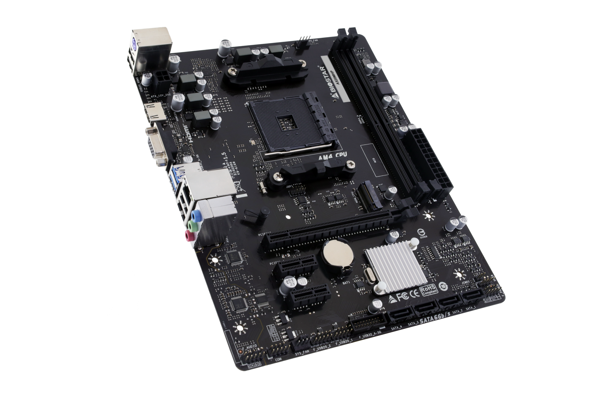 Placa de baza Biostar "A520MHP", skt. AM4, chipset AMD 520, mATX, 2 x DDR4 max. 64 GB, USB 3.2 gen 1, 4 x SATA, 1 x M.2, PCIe 3.0, HDMI, VGA, "A520MHP"