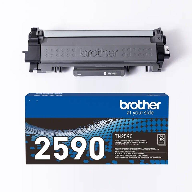 Toner Original Brother Black, TN2590, pentru HL L2402|L2600|L2622|L2802|L2442|L2460|L2640|L2862 Cu CHIP, 1.5K, incl.TV 1.2 RON, "TN2590"
