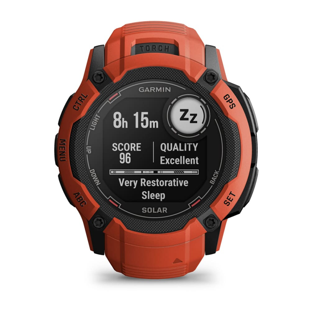 Smartwatch Instinct 2X Solar 2.79cm (1.1") MIP, 50mm, Digital, 176x176px, Touchscreen Graphite GPS (satellite), Rosu"010-02805-01" - imagine 8