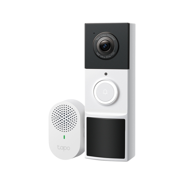 SONERIE VIDEO Smart TP-LINK, rezolutie 2K, 3 Mpix, night vision color, alarma antifurt, IP64, acumulator 6400mAh "Tapo D210" (timbru verde 0.8 lei)