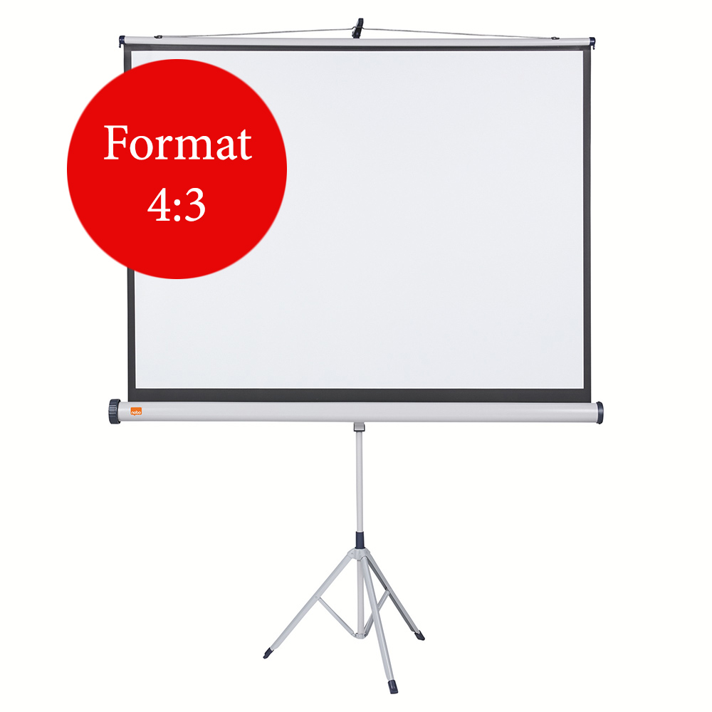 ECRAN proiectie NOBO, manual, format 4 : 3, fixare trepied, 150 x 114 cm, "1902395"