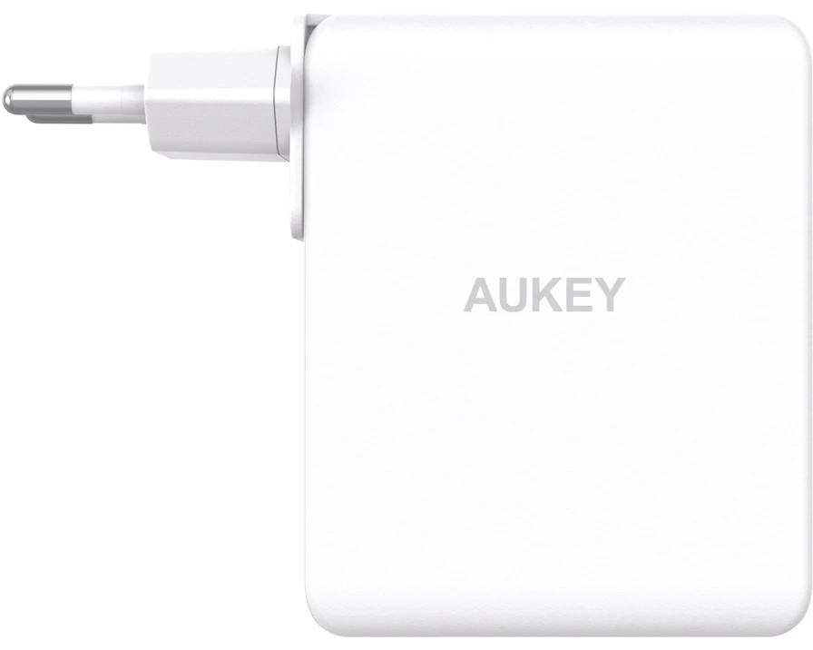 Alimentator retea Aukey, PA-B7O WH, 140W, fast charge, 2 x USB-C, 1 x USB-A, alb, "LLTSEUN1041557" (timbru verde 0.18 lei) - 689323785797