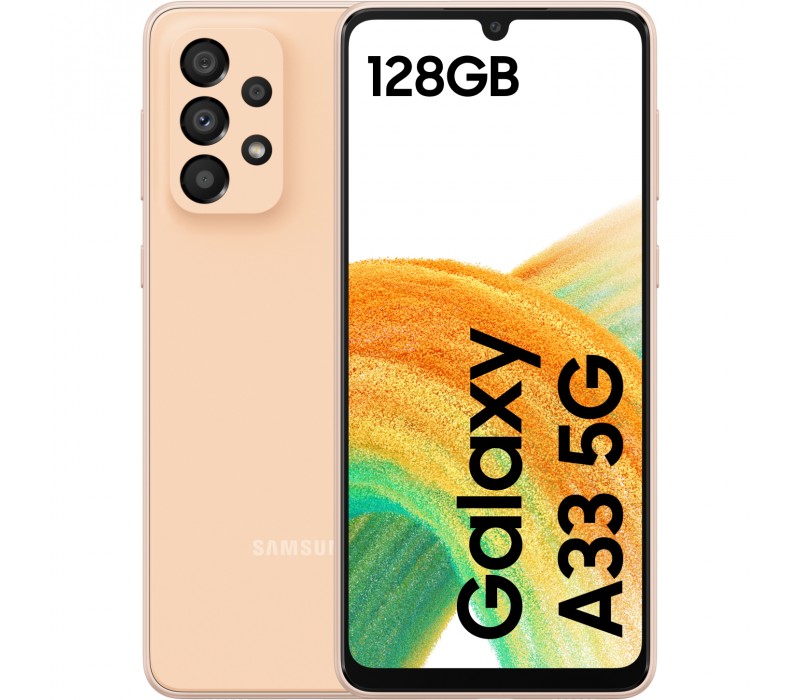 Samsung Galaxy A33 DS Awesome Peach 5G/6.4"/OC/6GB/128GB/13MP/48MP+8MP+5MP+2MP/5000mAh + IP67 "SM-A336BZOGEUE" (timbru verde 0.45 lei)