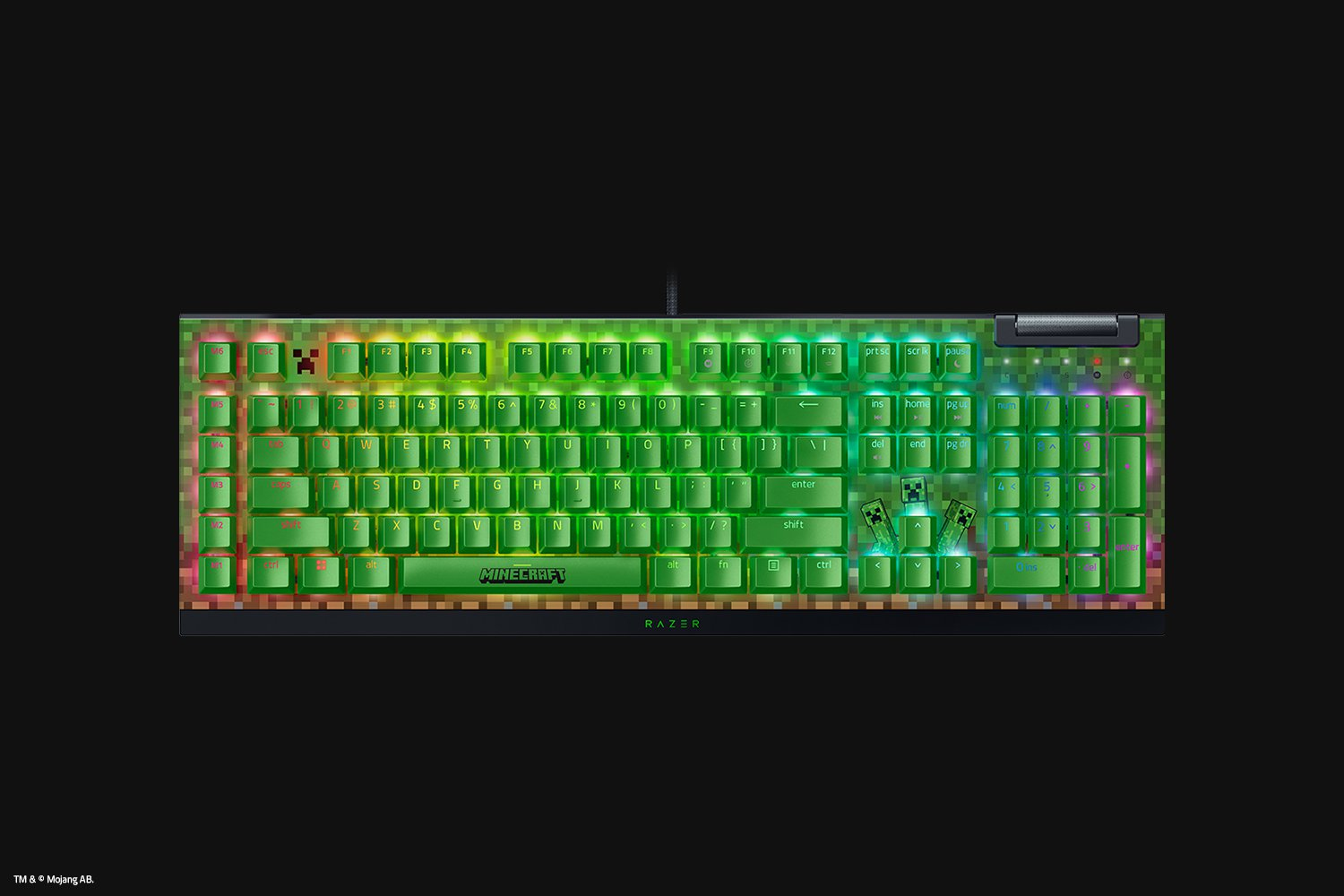 Tast. Razer Blackwidow V4 X Gr. Sw Minec "RZ03-04704100-R3M1" (timbru verde 0.8 lei)