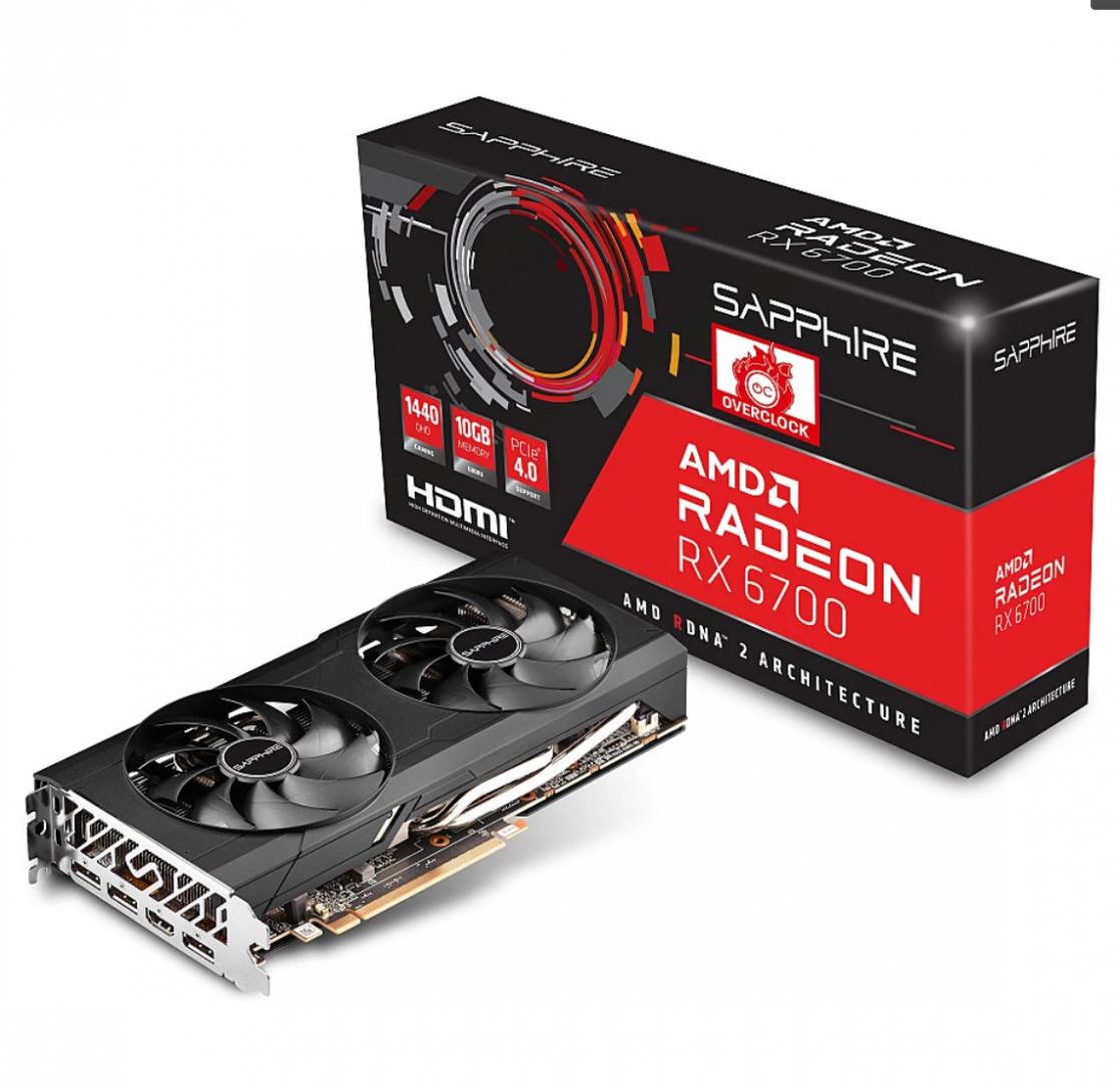 SAPPHIRE RADEON RX 6700 10GB AMDRDNA2, "11321-03-20G" (timbru verde 0.8 lei)