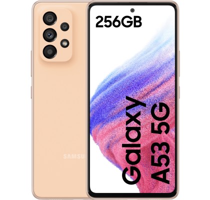 Samsung Galaxy A53 DS Awesome Peach 5G/6.5"/OC/8GB/256GB/32MP/64MP+12MP+5MP+5MP/5000mAh + IP67 "SM-A536BZOLEUE" (timbru verde 0.45 lei)