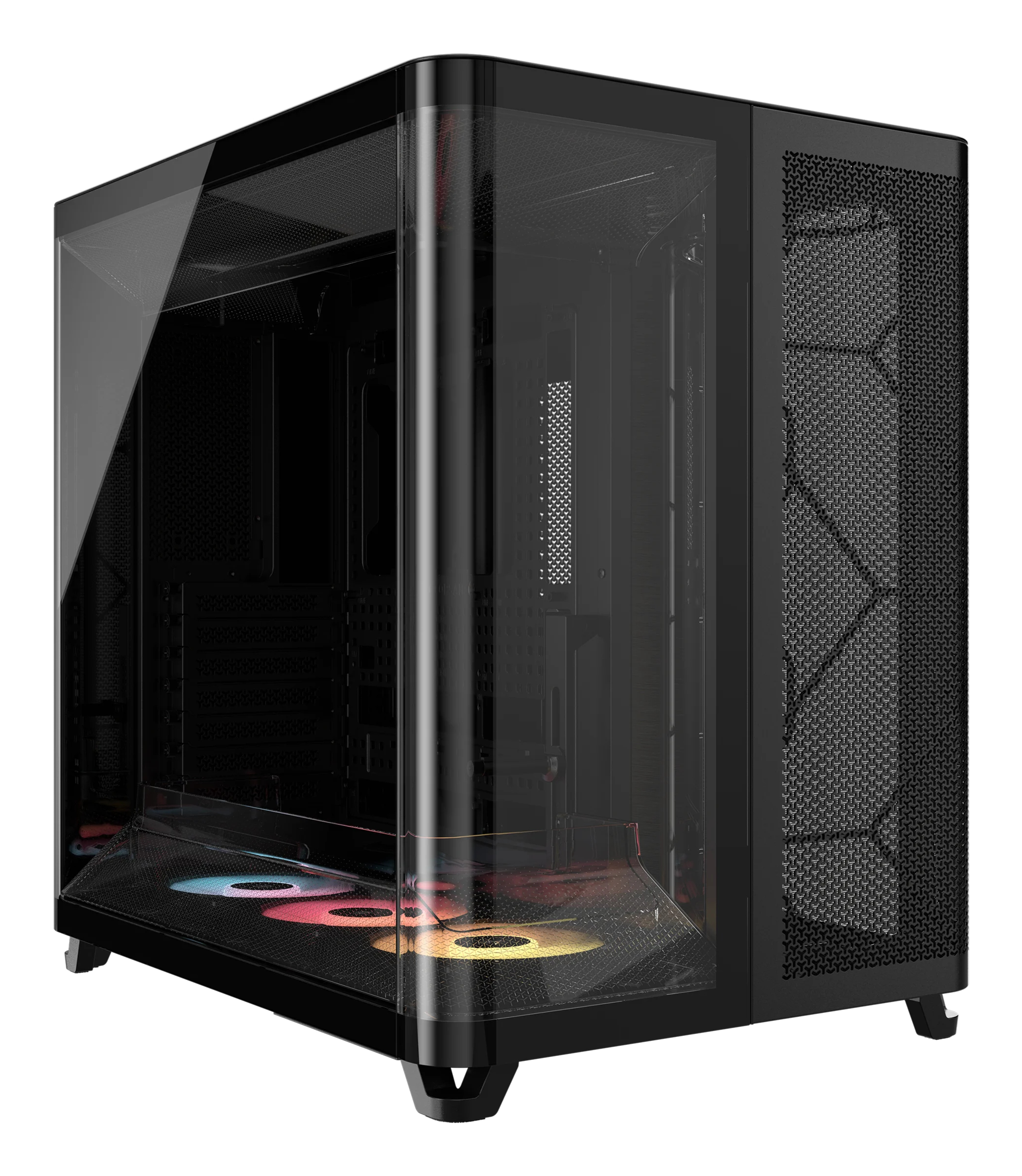 Carcasa Corsair AIR 5400 RS-R ARGB, Triple Chamber, Panoramic Glass, Mid-Tower, Negru "CC-9011318-WW" (timbru verde 0.32 lei)