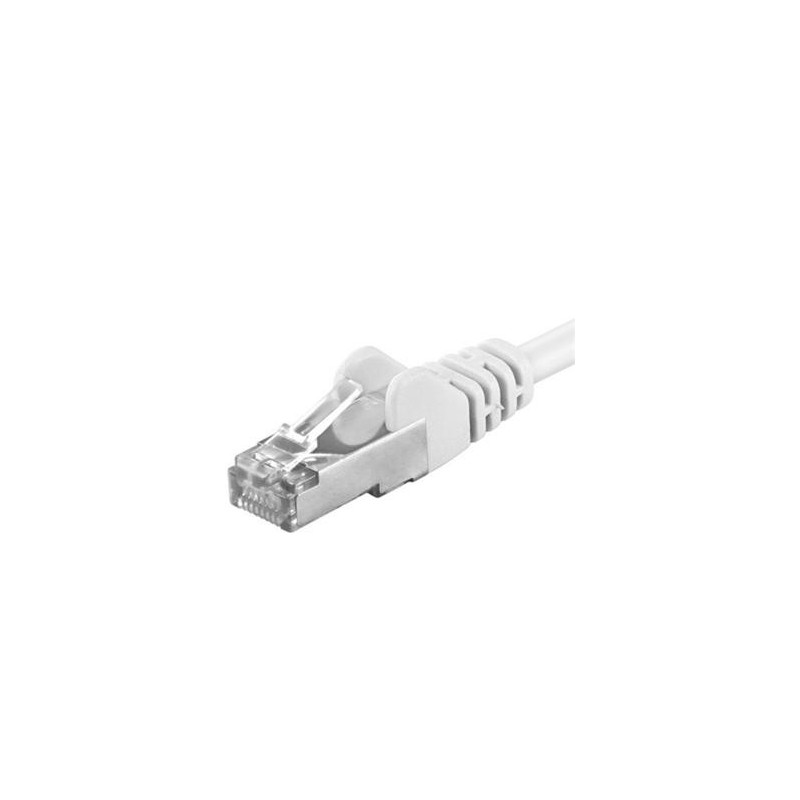 Patchcord SFTP RJ45-RJ45 Cat.6A, 1m, alb, "SFTP-6A-1-W" (timbru verde 0.08 lei)