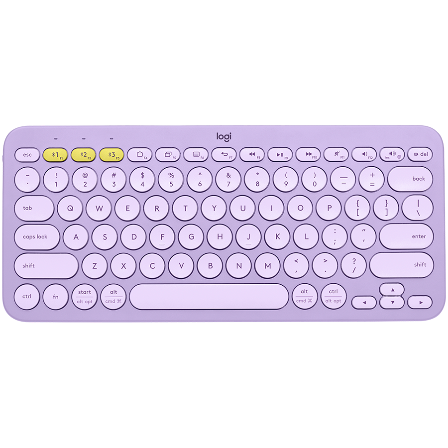 LOGITECH K380 Multi-Device Bluetooth Keyboard - LAVENDER LEMONADE - US INTL - BT - INTNL "920-011166" (timbru verde 0.8 lei)