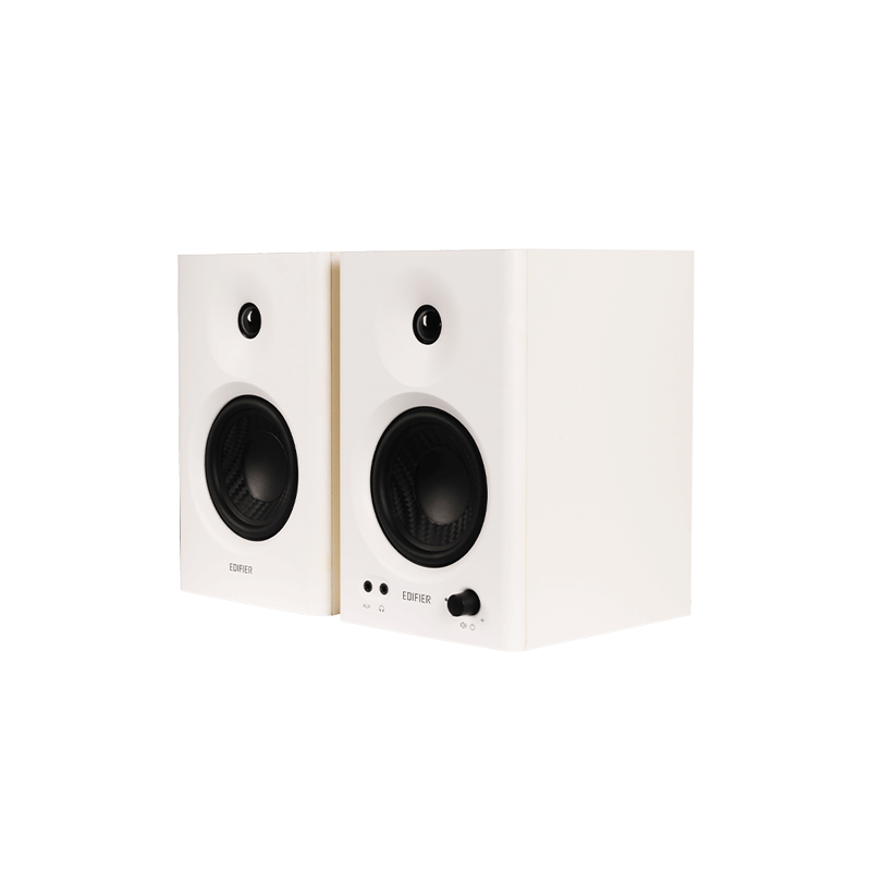 BOXE EDIFIER 2.0, RMS: 42W (2 x 21W), studio monitor, volum, bass, treble, intrare jack 6.35 TRS balanced, RCA, iesire casti, white, "MR4-W" (timbru verde 11.00 lei)