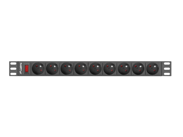 Unitate alimentare PDU 19", 9 prize ng "PDU-09E-0300-BK" (timbru verde 0.8 lei)