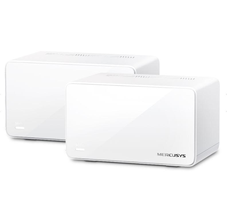 MESH MERCUSYS, Dual Band WiFi 6 Speeds up to 6000 Mbps, 2.5 Gbps Multi-Gig Ports - 1× 2.5 Gpbs and 2× Gigabit Wi-Fi 6 "HALO H90X(2-PACK)" (timbru verde 2.00 lei)