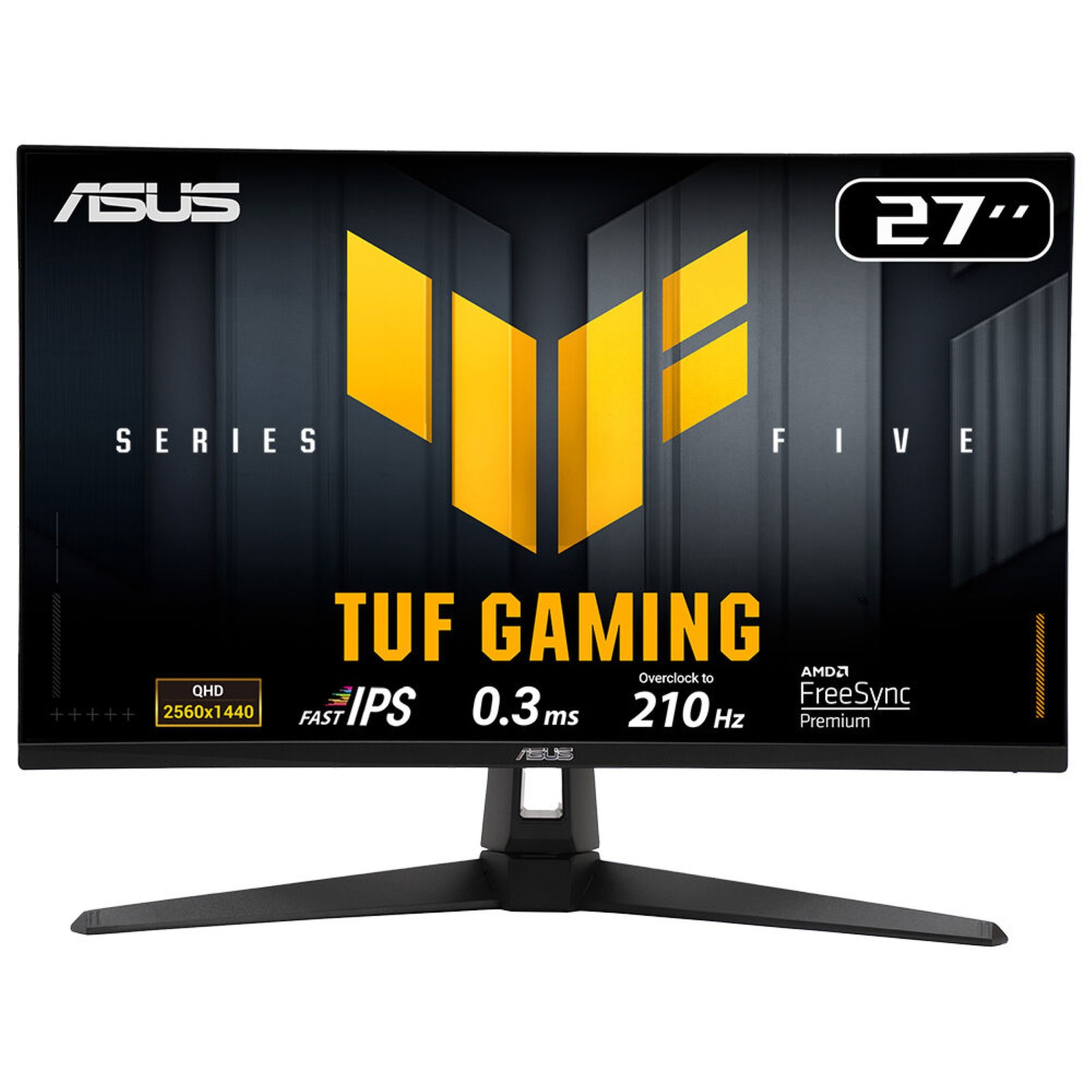 Monitor Gaming Fats IPS LED ASUS TUF Gaming 27" VG27AQ5A, QHD (2560 x 1440), HDMI, DisplayPort, Boxe, 210 Hz, 0.3 ms (Negru) "VG27AQ5A" (timbru verde 7 lei)