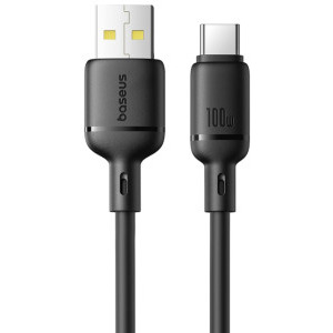 CABLU alimentare si date Baseus Silky, Fast Charging Data Cable pt. smartphone, USB la USB Type-C 100W, 1m, negru "P10377703113-00" (timbru verde 0.08 lei) - 6932172668747