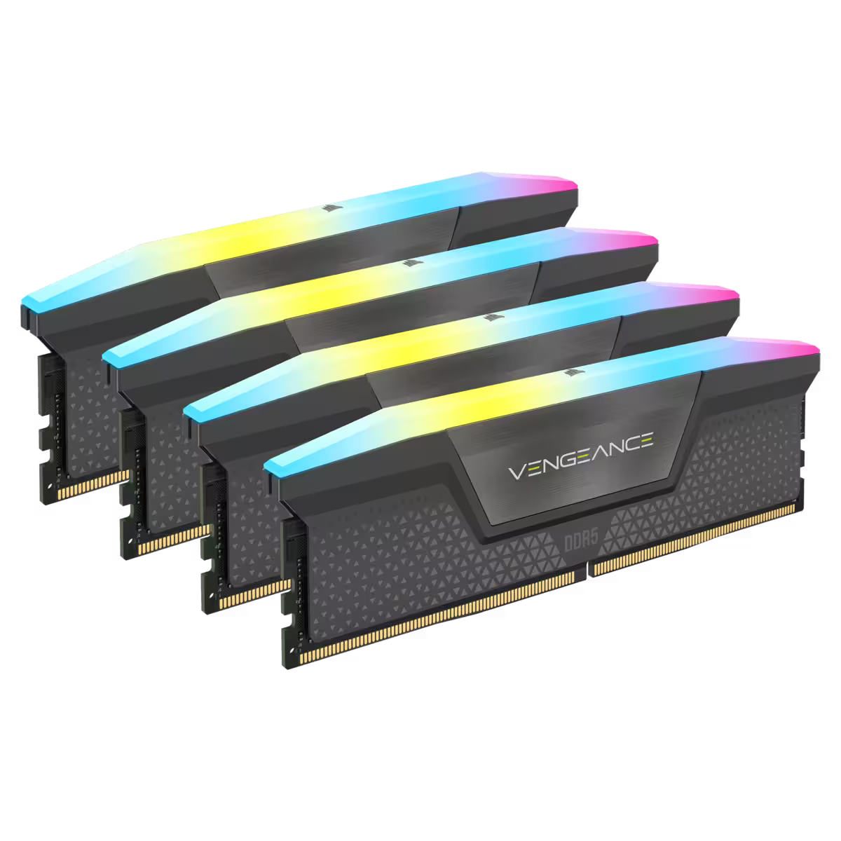 Corsair Vengeance RGB 64GB (4x16GB), DDR5, 5600MHz, CL36, 4x16GB, 1.25V AMD EXPO, Negru "CMH64GX5M4B5600Z36"