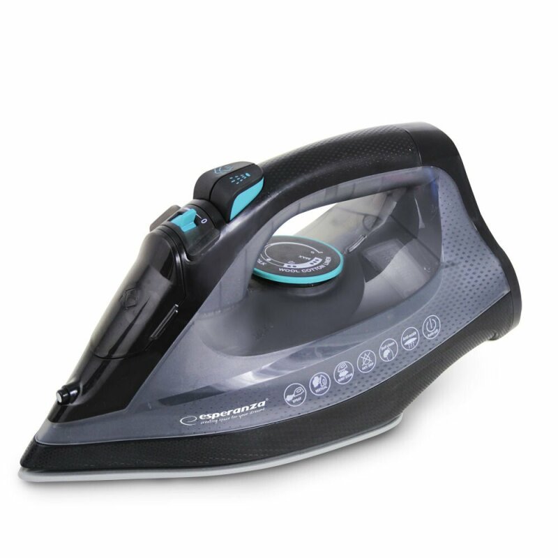 Fier de calcat Esperanza Velvet EHI010 fara fir 2600W ceramica Negru "EHI010" (timbru verde 2 lei)