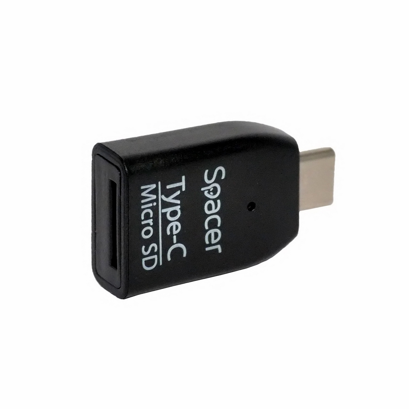 CARD READER extern SPACER, interfata USB Type C, citeste/scrie: micro SD; plastic, negru, "SPCR-307" (timbru verde 0.03 lei)