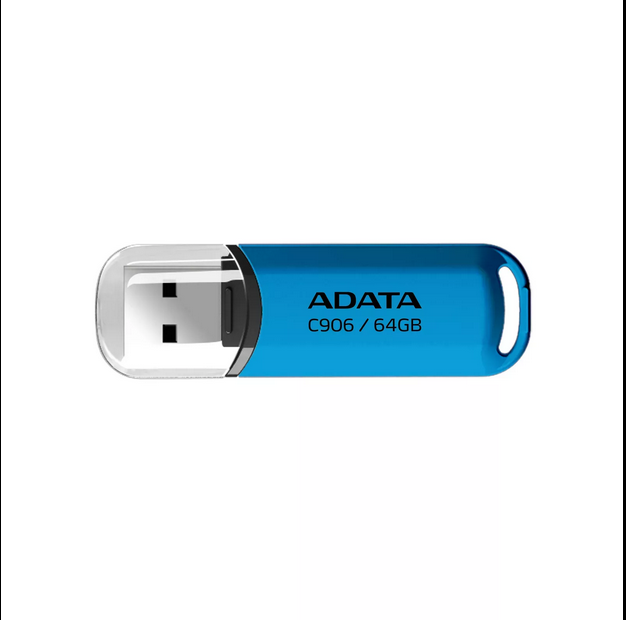 MEMORII USB 2.0 Adata, 64GB, albastru "AC906-64G-RWB" (timbru verde 0.03 lei)