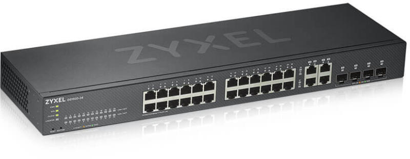 SWITCH ZYXEL, porturi Gigabit x 24, SFP x 4, managed, rackabil, "GS1920-24V2-EU0101F" (timbru verde 2 lei)