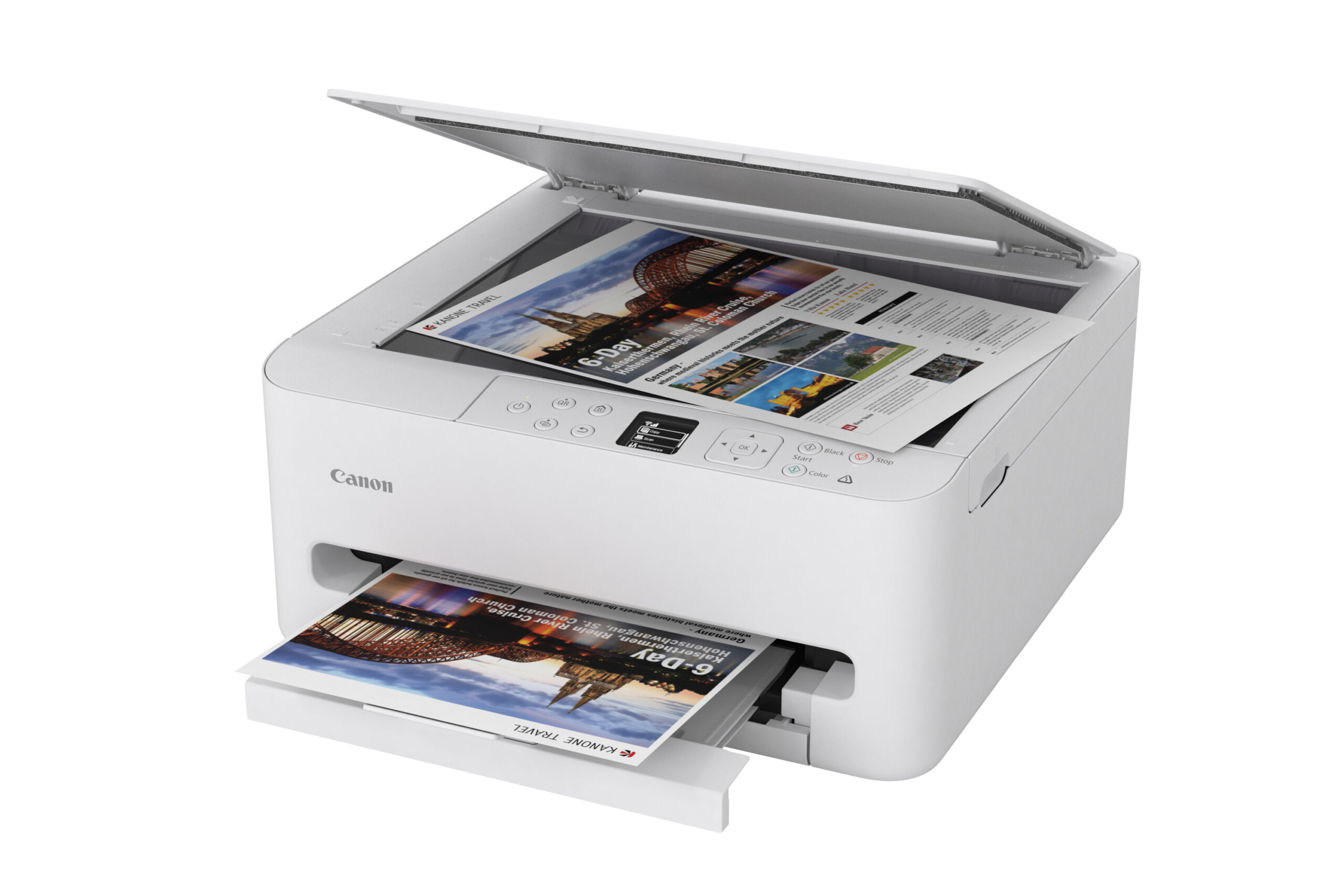 Multifunctional InkJet Color Canon TS6550I, A4, Functii: Impr.|Scan.|Cop., Viteza de Printare Monocrom: 14ppm, Viteza de printare color: 9ppm, Conectivitate:USB|WIFI, Duplex:Da, ADF:Nu(incl.TV 12lei), White, "7179C006AA" - imagine 7