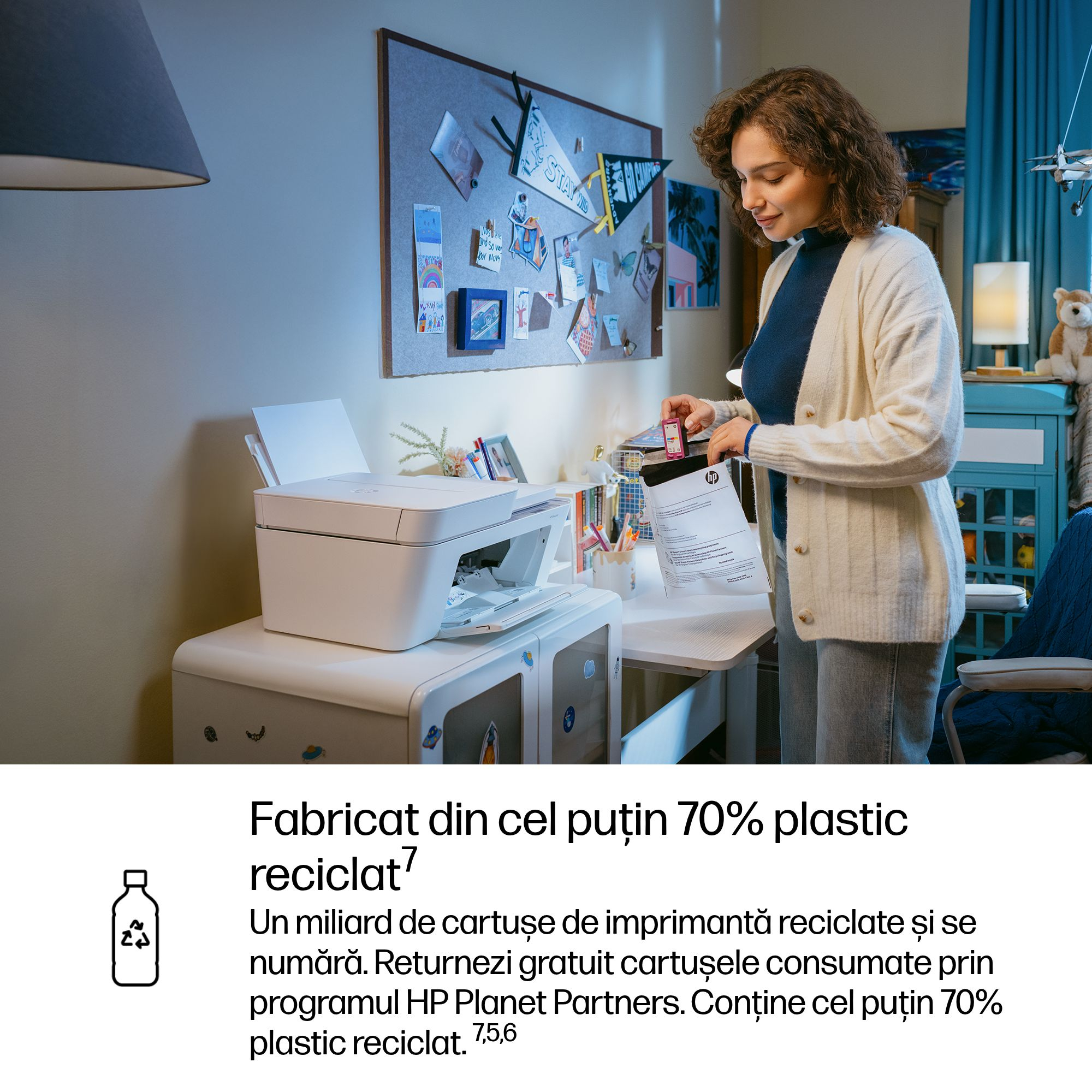 Multifunctional InkJet Color HP, DESKJET 4322, A4, Functii: Impr.|Scan.|Cop., Vit.Print. 8.5ppm, Conectivitate:USB|WIFI, White, , Duplex:Nu, ADF:ADF(incl.TV 8lei) "A24HNB" - imagine 10
