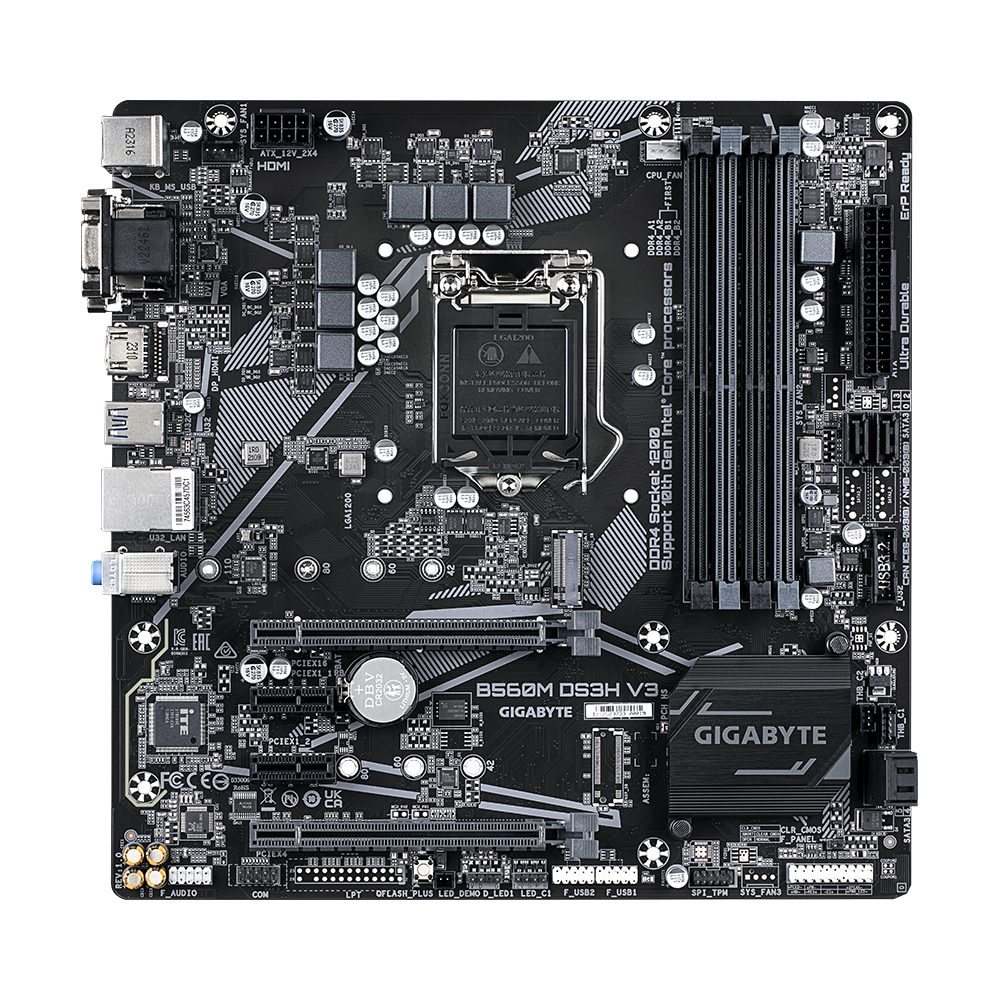 PLACI de BAZA Gigabyte Placa de baza GIGABYTE B560M DS3H V3, LGA1200, DDR4, mATX "B560M DS3H V3"
