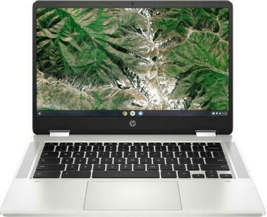 NOTEBOOK HP, "Chromebook x360" 14.0 inch, Pentium N5030, 4 GB DDR4, HDD nu 128 GB eMMC, Intel UHD Graphics, Chrome OS, "675W7EA#ABB" ((timbru verde 3.5 lei)