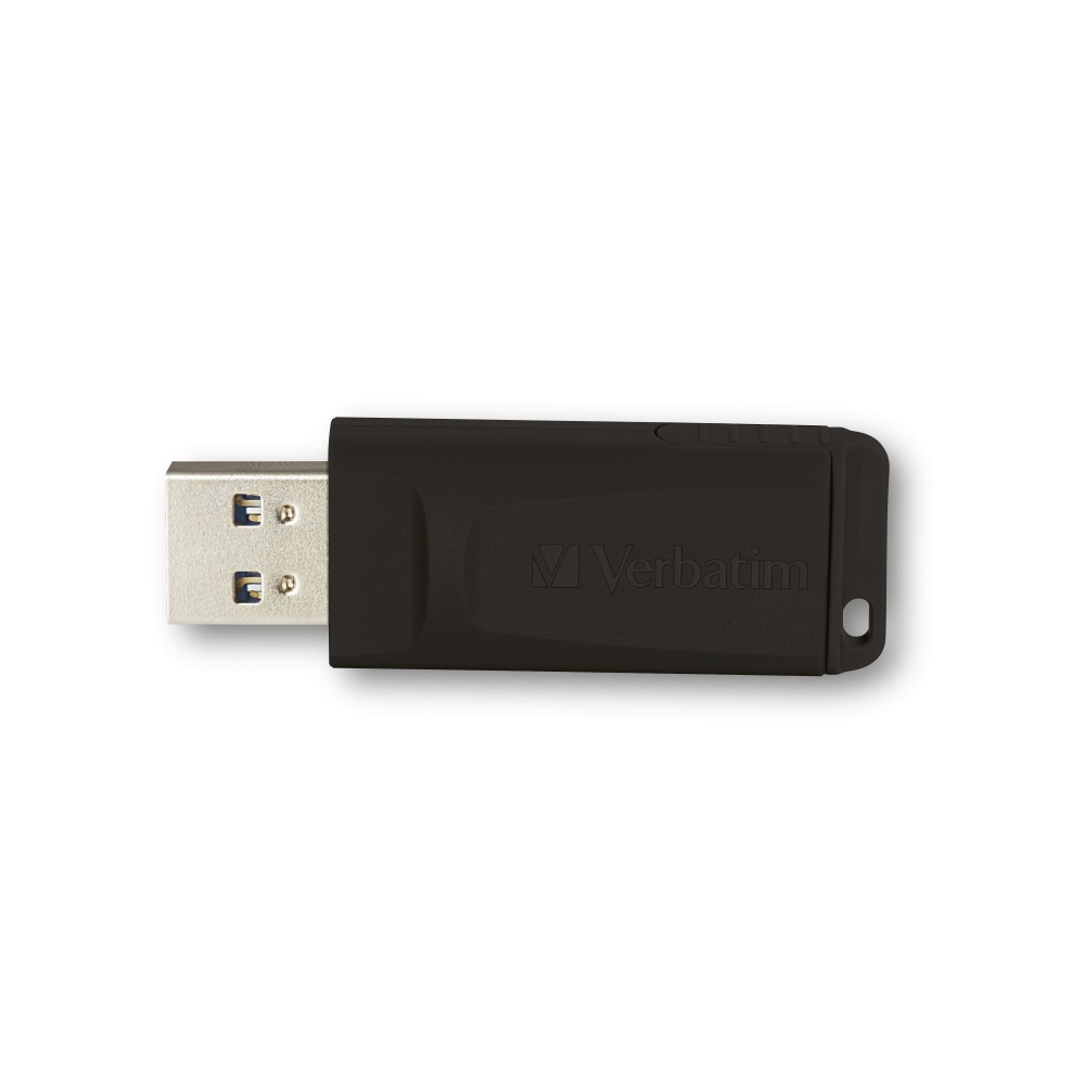 MEMORIE USB VERBATIM SLIDER, USB 2.0, 128GB BLK, "49328" (timbru verde 0.03 lei)