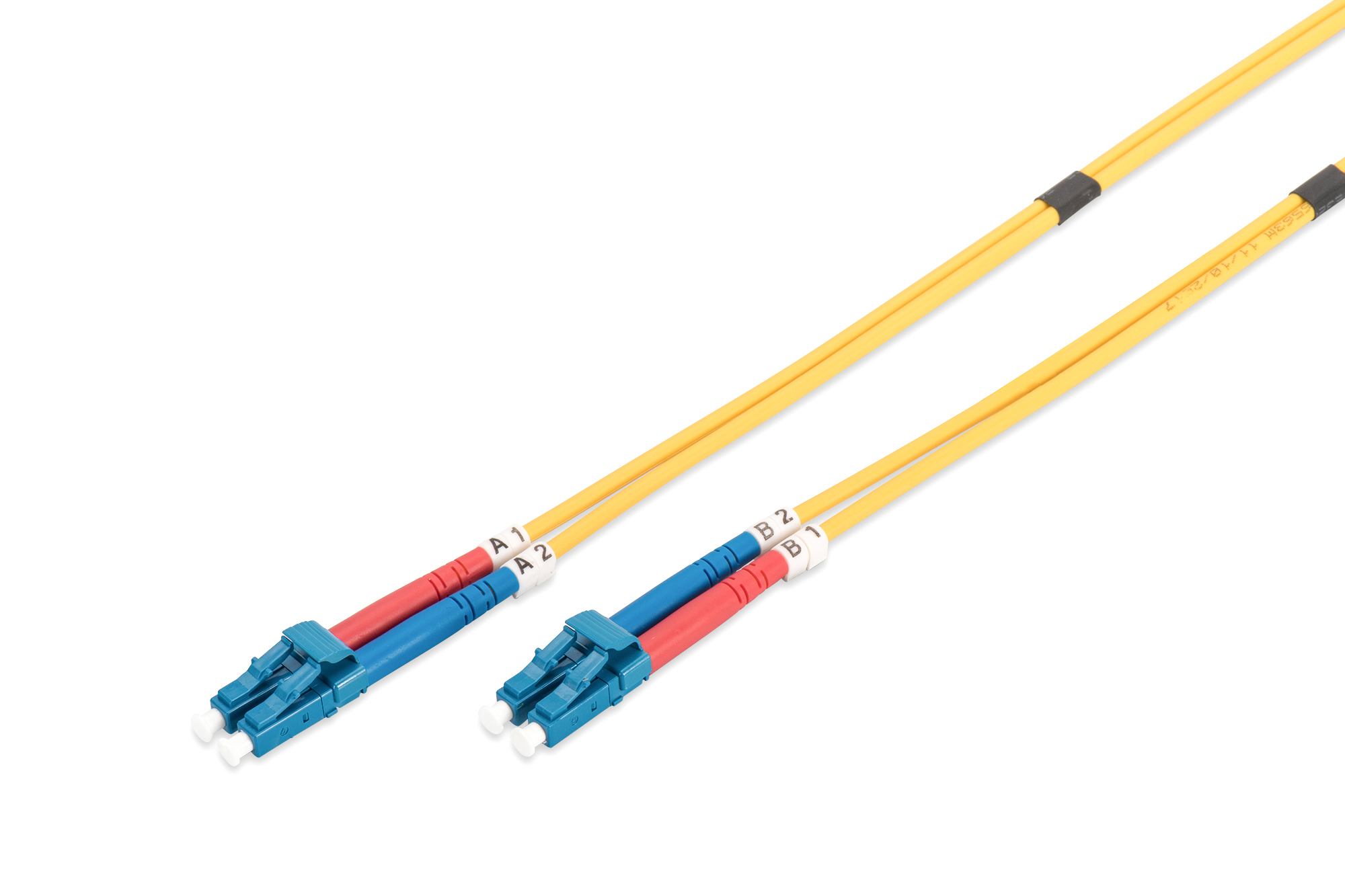 DIGITUS DK-2933-01 Fiber Optic Patch Cord LC/LC 1m duplex Singlemode OS2 "DK-2933-01" (timbru verde 0.08 lei)