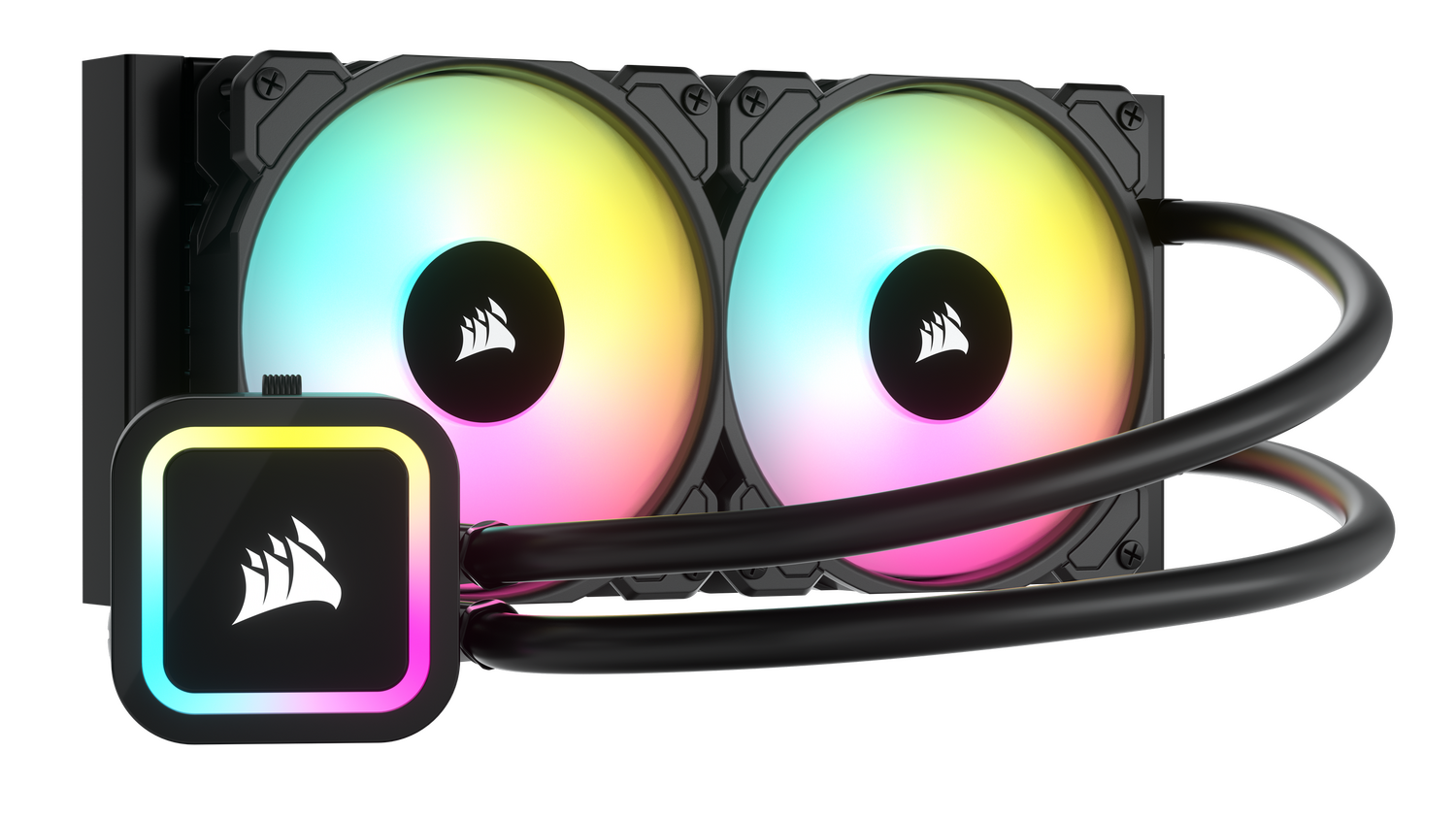 Cooler Corsair "iCUE H100x RGB ELITE", skt universal, racire cu lichid, ventilator 120 mm x 2, 1500 rpm, iluminat RGB, "CW-9060065-WW" (timbru verde 2 lei)