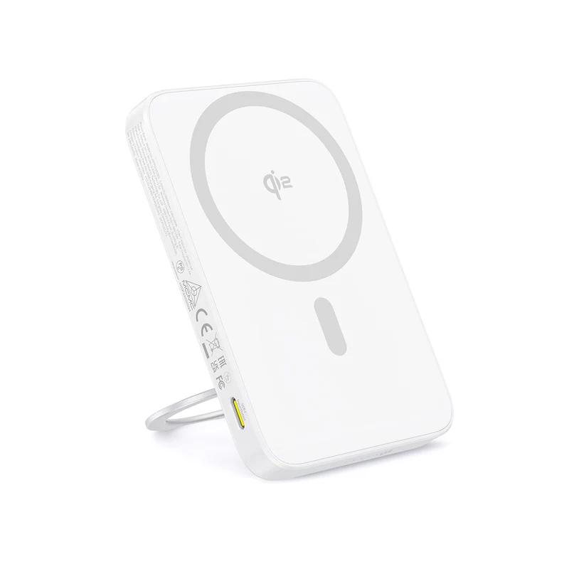 POWER BANK Baseus PicoGo Qi2 Magnetic, 5000mAh, PD 20W, 1 x USB Type-C, incarcare wireless Qi2 15W, prindere magnetica Iphone, include cablu USB Type-C la USB Type-c 30cm, alb "P10076800213-01" (timbru verde 0.98 lei) - 6932172677626