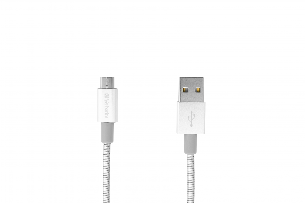 CABLU MICRO USB B VERBATIM, SYNC, 100CM, ARGINTIU "48862" (TIMBRU VERDE 0.08 LEI)