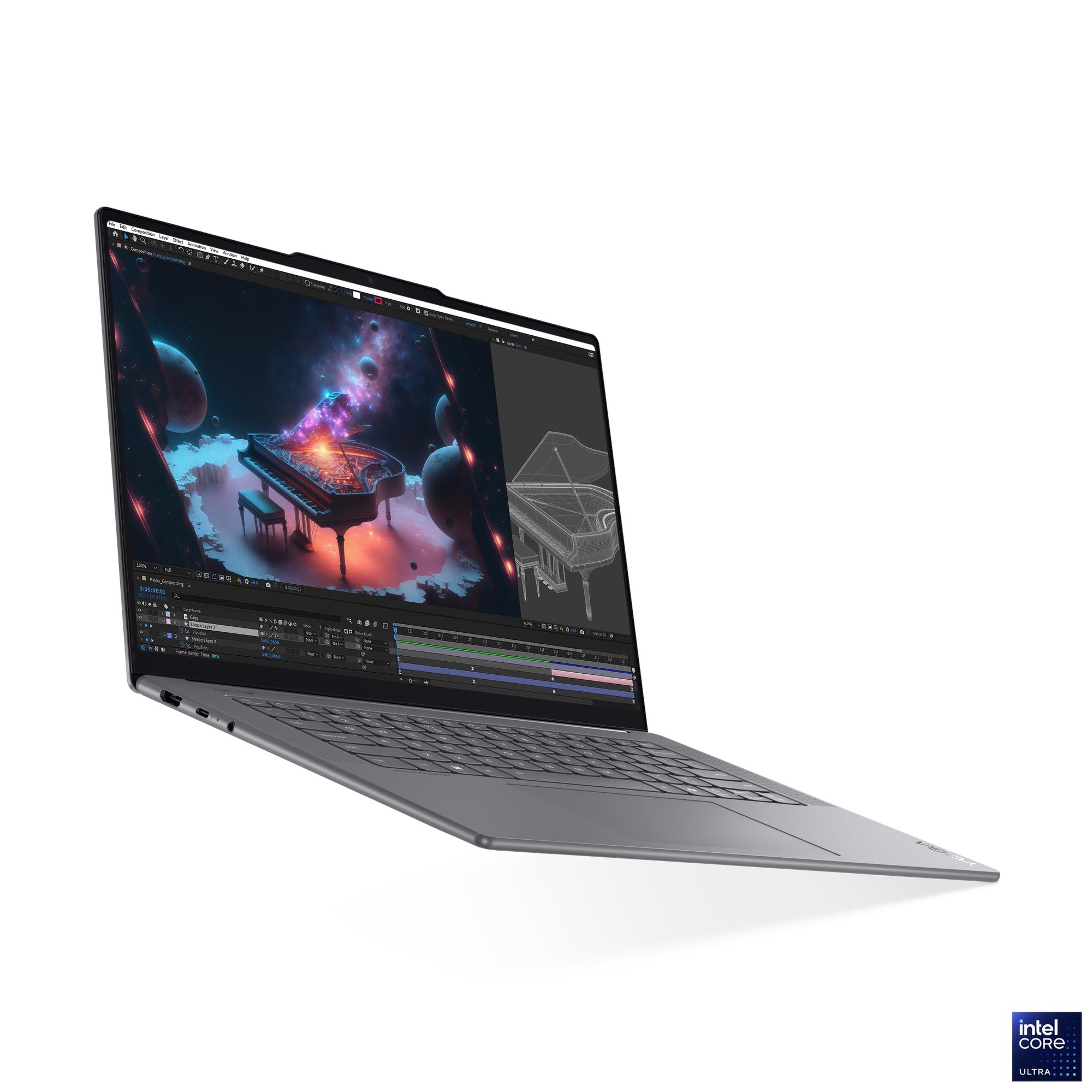 15.3 Yoga Slim 7 15ILL9, 2.8K IPS Touch 120Hz, Procesor Intelxxxx CoreTM Ultra 7 258V, 32GB LPDDR5X, 1TB SSD, Intel Arc 140V, Win 11 Pro, Luna Grey, 3Yr "83HM002VRM" ((timbru verde 3.5 lei)