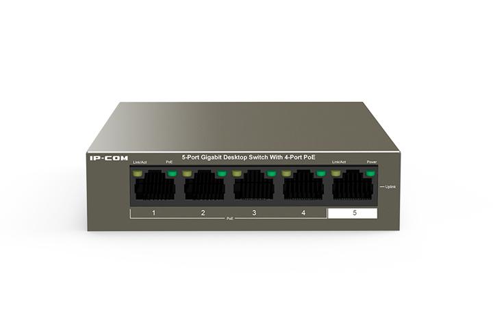 IP-COM 5-PORT GIGABIT DESKTOP SWITCH POE "G1105P-4-63W" (timbru verde 2 lei)