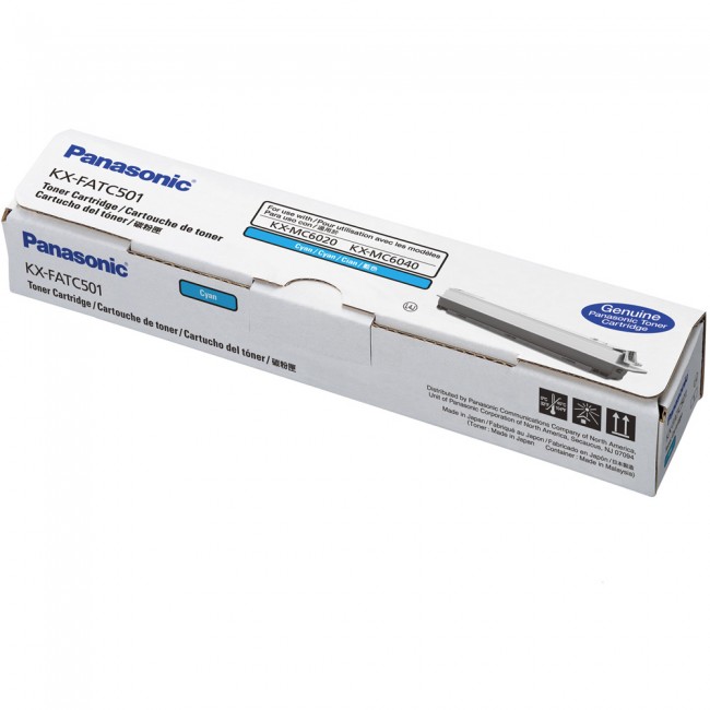 Toner Original Panasonic Cyan, KX-FATC501E, pentru KX-MC6020, 2K, (timbru verde 1.2 lei) , "KX-FATC501E"