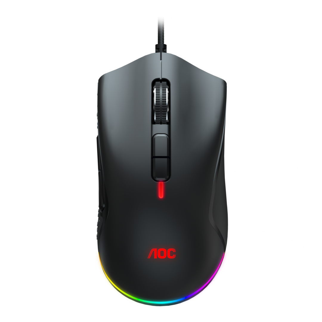Mouse AOC GM530B, USB, 16000DPI, negru "GM530B" (timbru verde 0.18 lei)