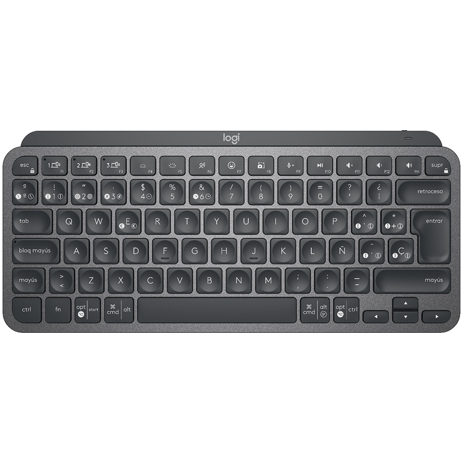 LOGITECH MX Keys Mini Minimalist Wireless Illuminated Keyboard - GRAPHITE - US INTL - 2.4GHZ/BT - INTNL, "920-010498" (timbru verde 0.8 lei)